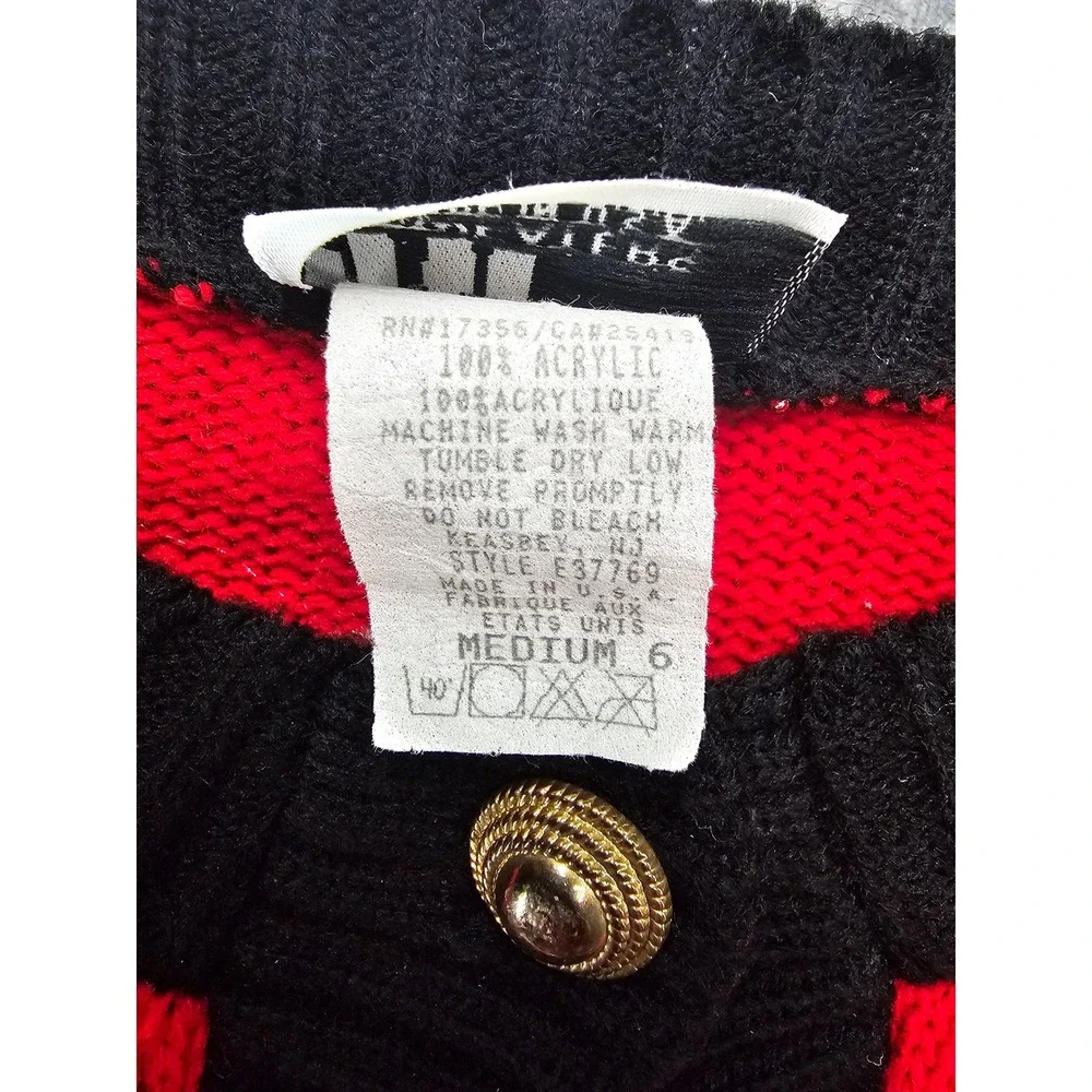 Jet Set Sweaters Vintage Kids Red Leopard Puppy Knit Cardigan Skirt Set Size‎ 6